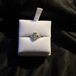 Single Diamond Claddagh Ring